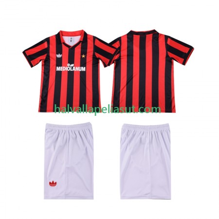 Jalkapallo Pelipaidat/Peliasut AC Milan 1991 Retro Lasten Kotipaita 1990 Lyhythihainen